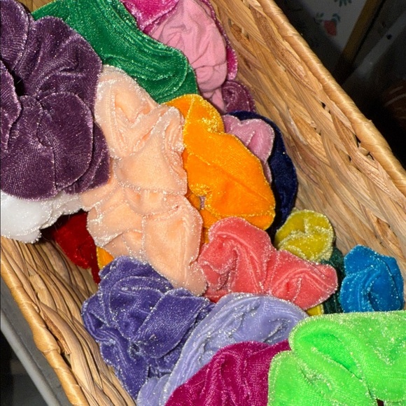 Velvet & Cloth Scrunchies Set of 28 - Picture 2 of 2
